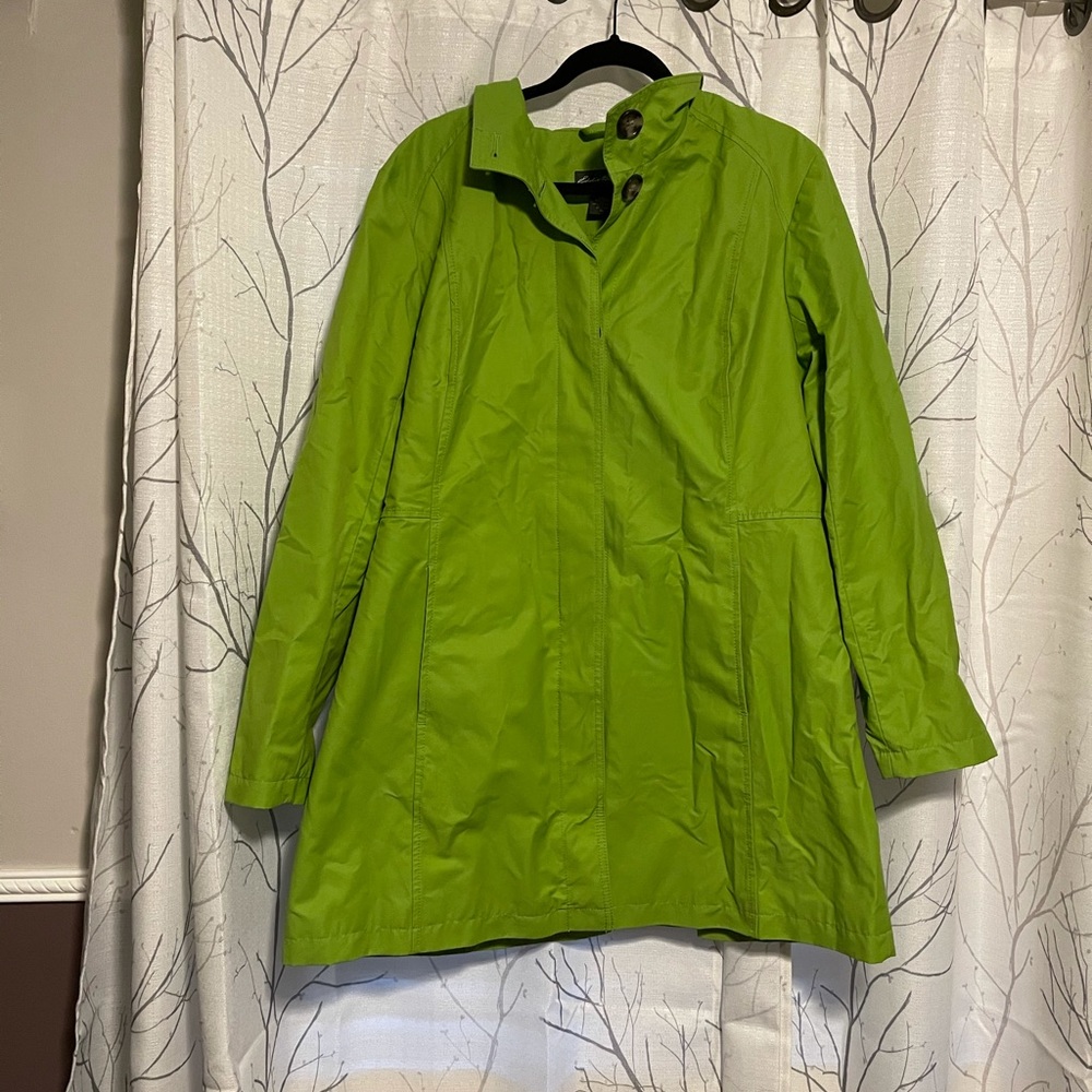 Eddie Bauer Apple Green Rain Coat